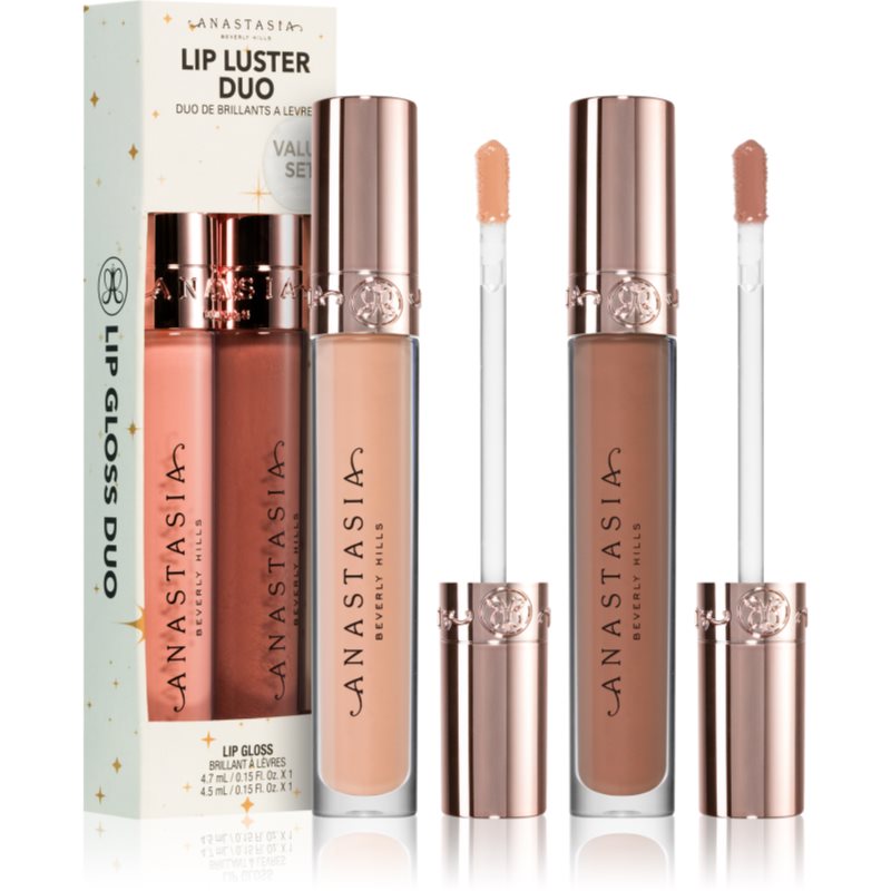 Anastasia Beverly Hills Lip Luster Duo set cu luciu de buze culoare Guava & Deep Taupe