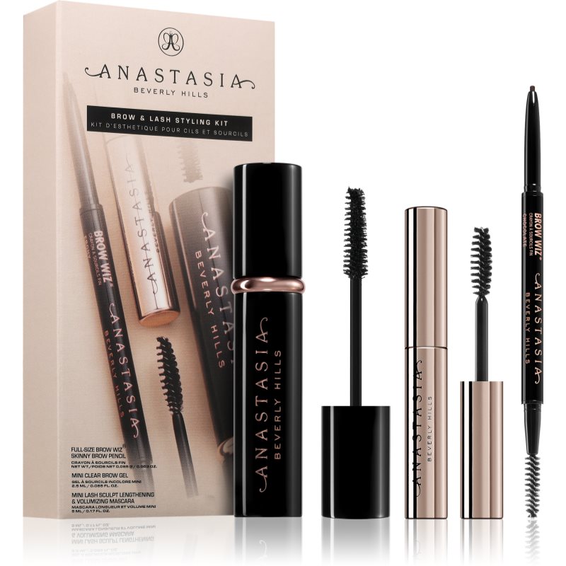 Anastasia Beverly Hills Brow & Lash Styling Kit set cadou pentru ochi și sprâncene culoare Medium Brown