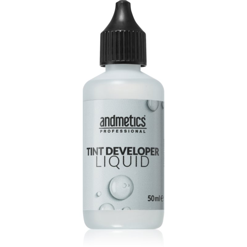 andmetics Professional Tint Developer Liquid emulsie activa pentru colorarea spencenelor si a genelor 50 ml