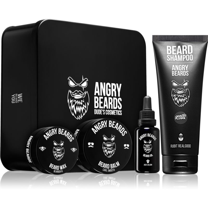 Angry Beards Saloon Set Set Pentru Barba Pentru Barbati Buc