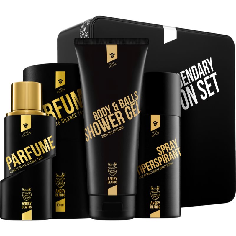 Angry Beards Fakin Legendary Jack Saloon Set set cadou pentru barbati