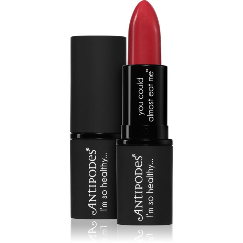 Antipodes Moisture-Boost Natural Lipstick ruj nutritiv culoare Remarkably Red 4 g
