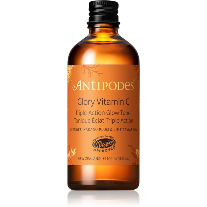 Antipodes Glory Vitamin C Triple-Action Glow Toner solutie tonica cu efect de iluminare pentru uniformizarea nuantei tenului 100 ml