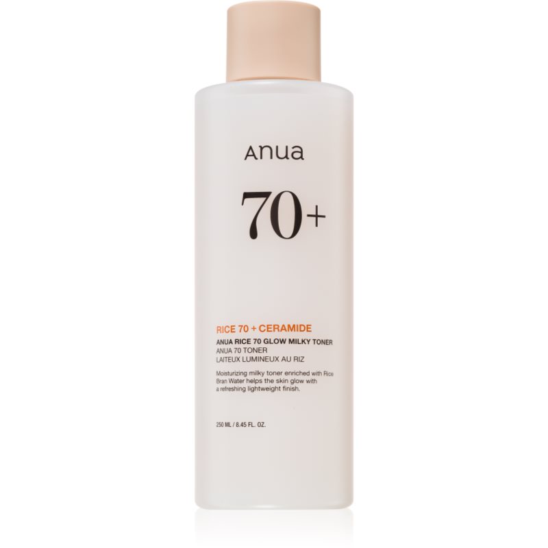 Anua Rice 70+ Glow Milky Toner tonic hidratant pentru o piele mai luminoasa 250 ml