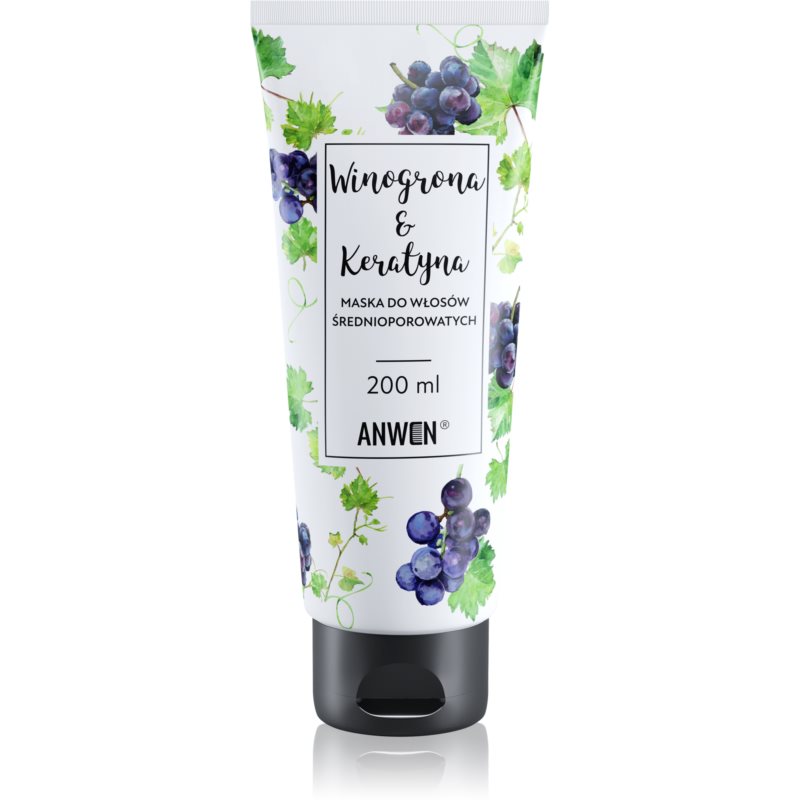Anwen Grapes & Keratin masca pentru regenerare pentru păr Medium Porosity 200 ml