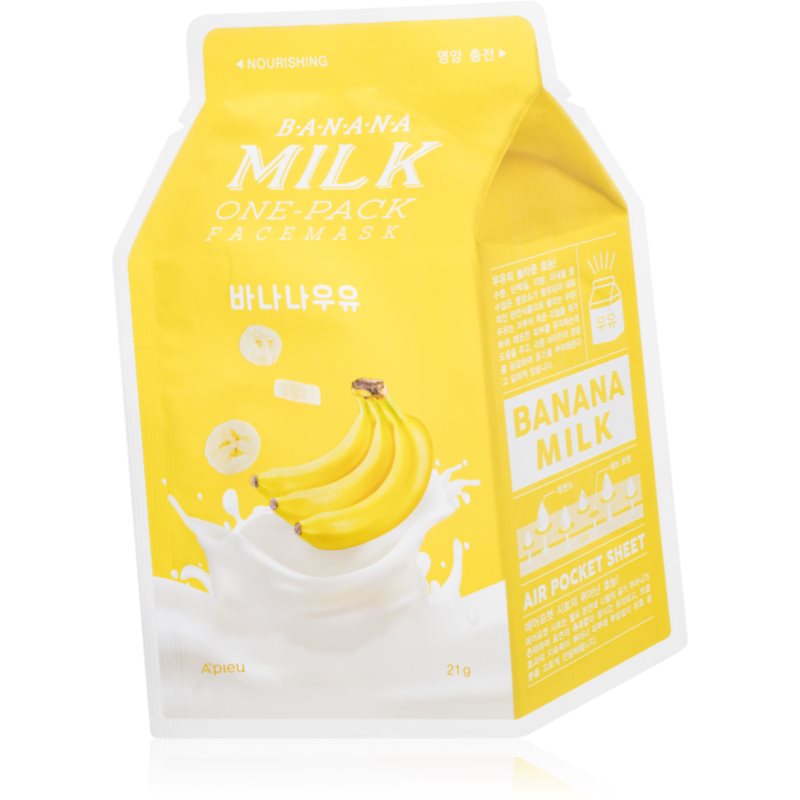 A’pieu One-Pack Milk Mask Banana mască textilă nutritivă 21 ml