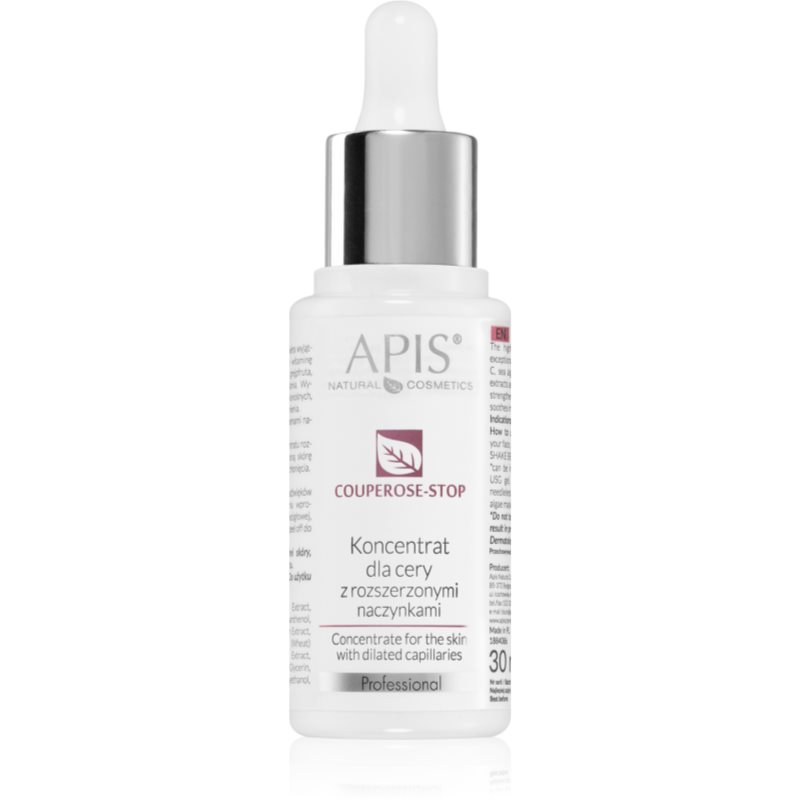 Apis Natural Cosmetics Couperose-Stop produs concentrat pentru ingrijire pentru piele sensibila cu tendinte de inrosire 30 ml