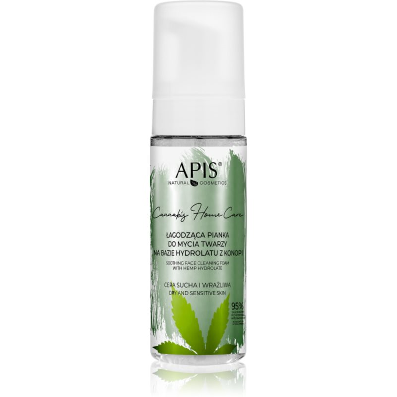 Apis Natural Cosmetics Cannabis Home Care spuma de curatat pentru piele uscata spre sensibila 150 ml