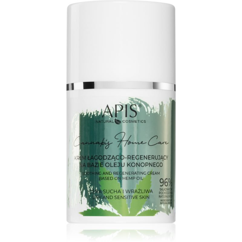 Apis Natural Cosmetics Cannabis Home Care crema hidratanta usoara pentru piele uscata spre sensibila 50 ml