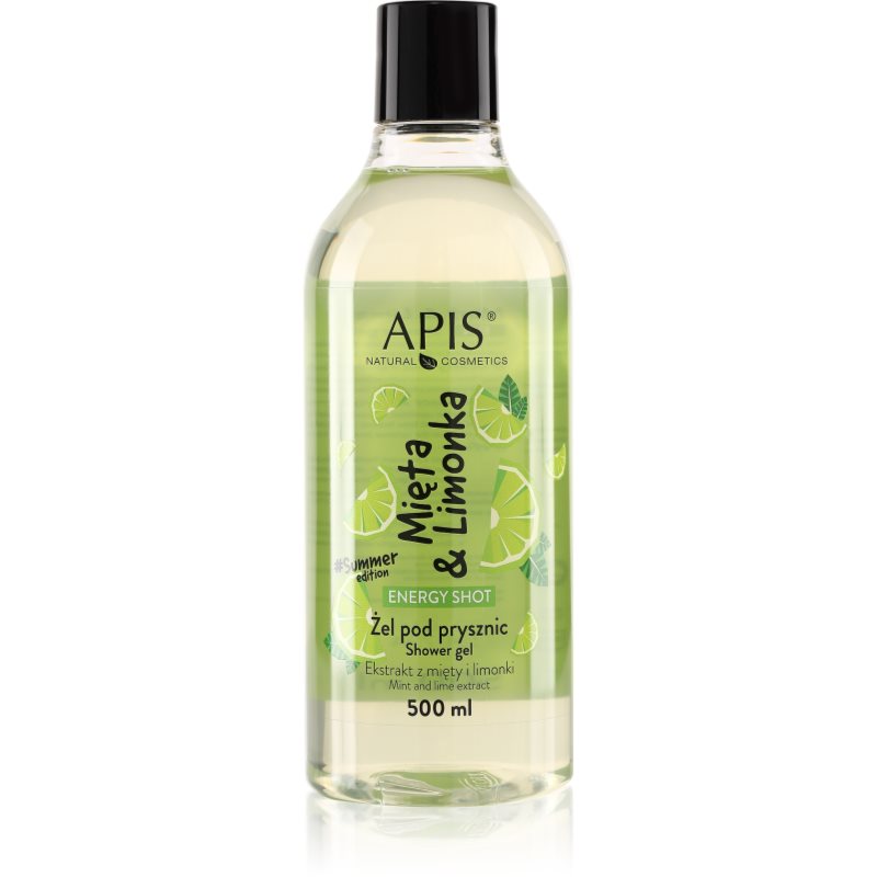 Apis Natural Cosmetics Energy Shot Mint & Lime Gel de duș energizant 500 ml