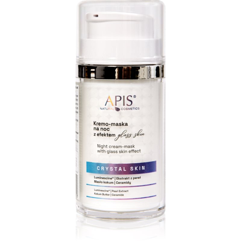Apis Natural Cosmetics Crystal Skin cremă-mască de noapte pentru luminozitate si hidratare 50 ml