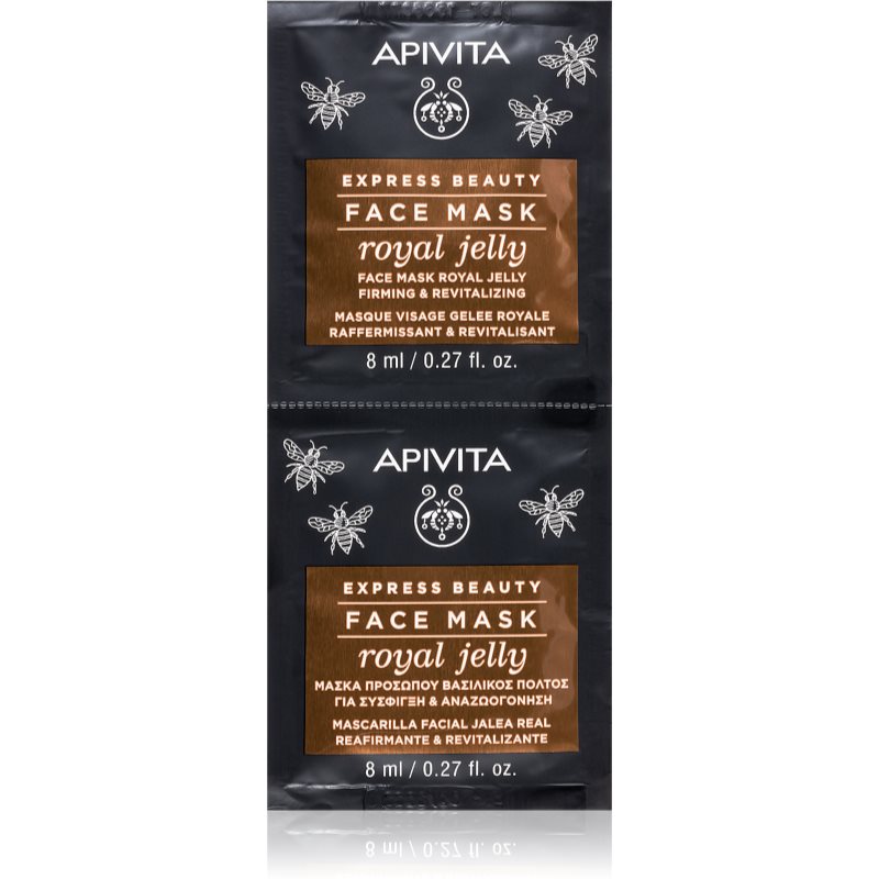 Apivita Express Beauty Anti-aging Face Mask Royal Jelly masca faciala revitalizanta cu efect de întărire 2 x 8 ml