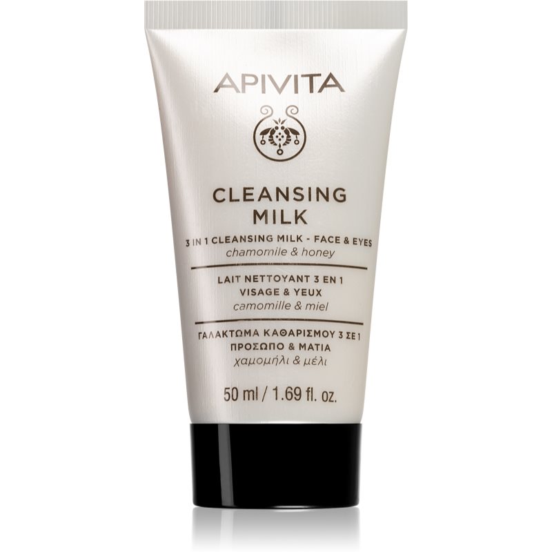 Apivita Cleansing Milk Face & Eyes Lapte demachiant 3 în 1 pentru față și ochi 50 ml