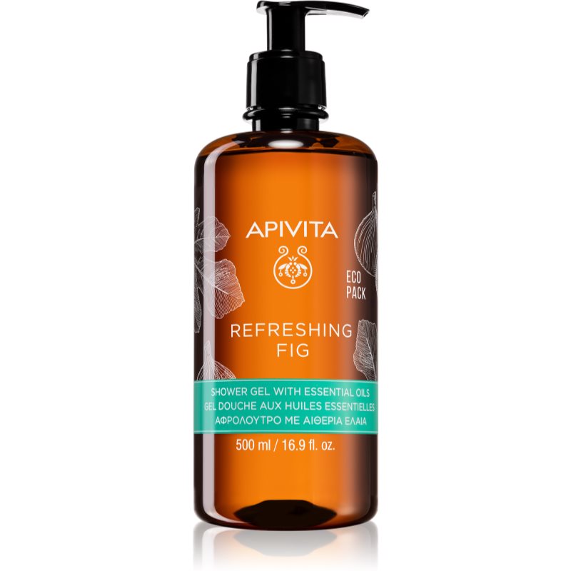 Apivita Refreshing Fig Shower Gel gel de dus revigorant cu uleiuri esentiale 500 ml