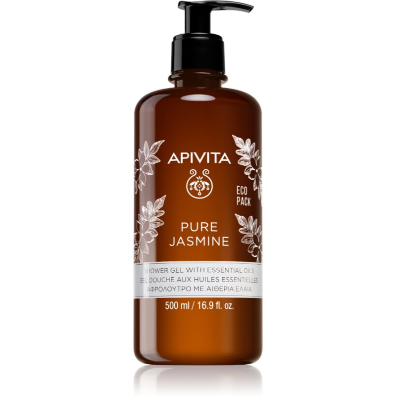 Apivita Pure Jasmine Shower Gel gel de dus hidratant cu uleiuri esentiale 500 ml