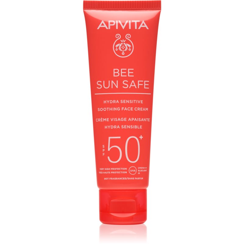 Apivita Bee Sun Safe Sensitive Face SPF50+ crema calmanta si hidratanta SPF 50+ 50 ml