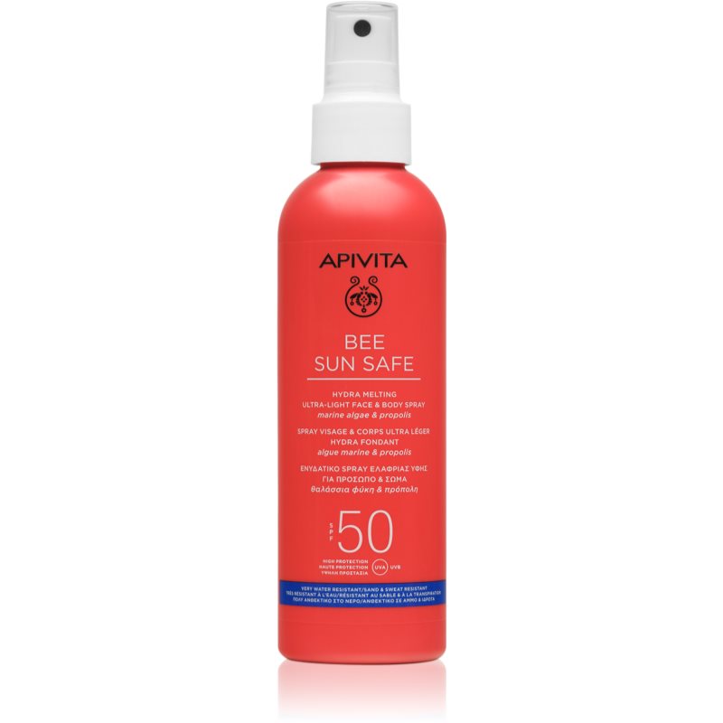 Apivita Bee Sun Safe Hydra Melting Ultra-Light SPF50 spay-lotiune de protectie solara SPF 50 200 ml