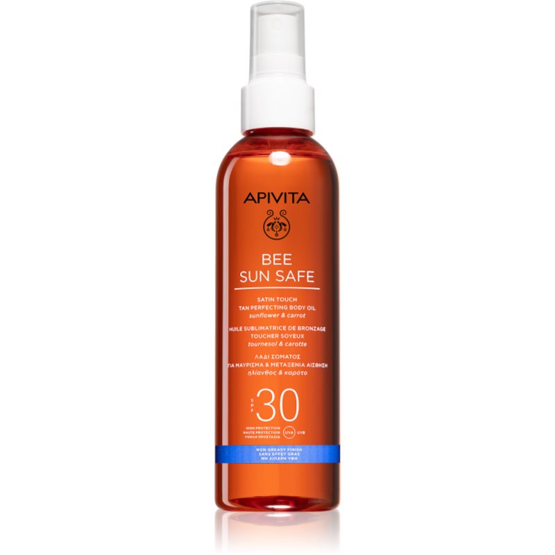 Apivita Bee Sun Safe Satin Touch Oil SPF30 ulei pentru plaja SPF 30 200 ml