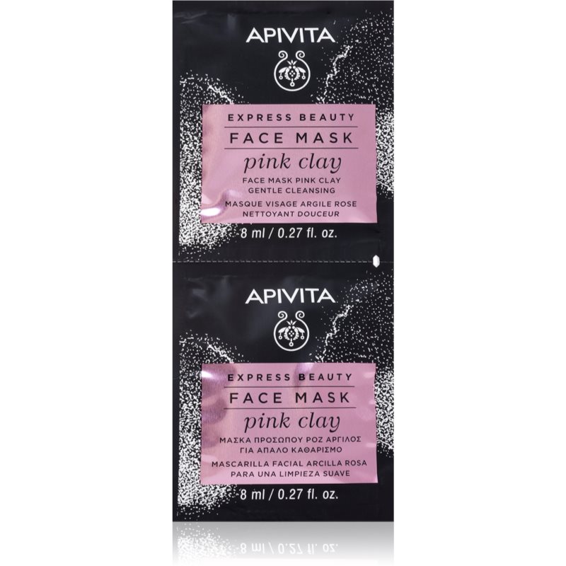 Apivita Express Beauty Pink Clay masca faciale 2x8 ml