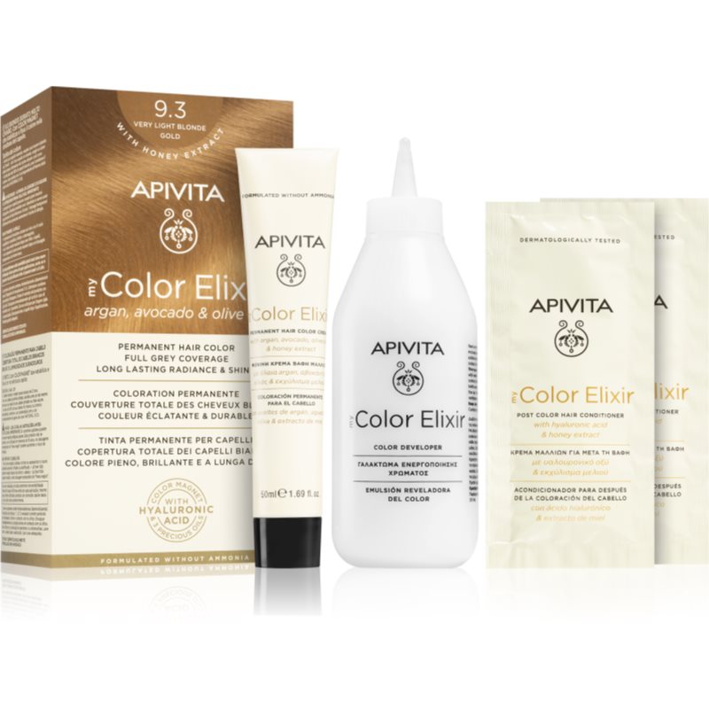 Apivita My Color Elixir culoare par fără amoniac culoare 9.3 Very Light Blonde Gold 1 buc