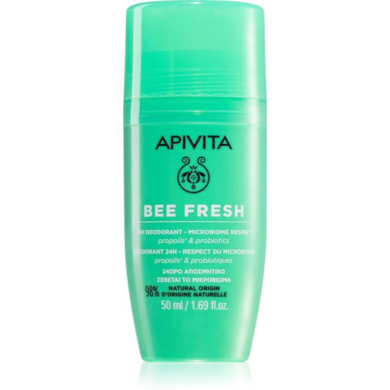 Apivita Bee Fresh Deodorant Deodorant roll-on împotriva transpirației și a mirosului neplăcut 50 ml