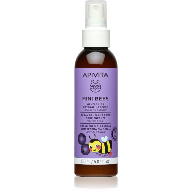 Apivita Mini Bees Gentle Kids Detangling Spray Blueberry&Honey spray pentru par usor de pieptanat 150 ml