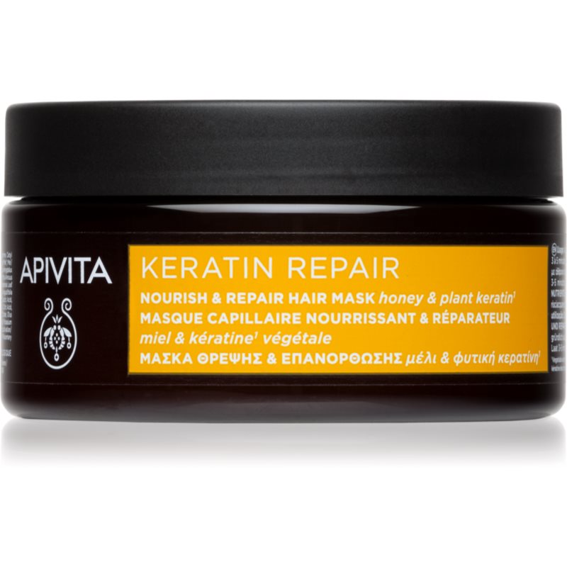 Apivita Keratin Repair Nourish Repair Hair Mask mască regeneratoare pentru părul deteriorat cu keratina 200 ml
