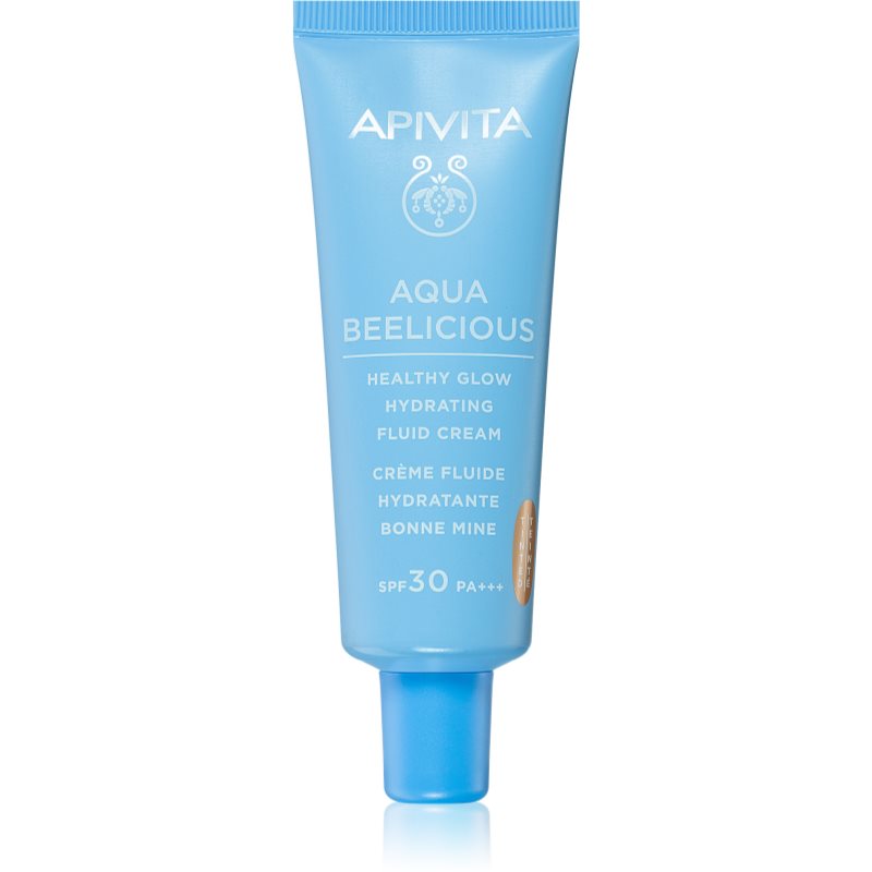 Apivita Aqua Beelicious Fluid nuantator cu textura usoara pentru o piele mai luminoasa SPF 30 40 ml
