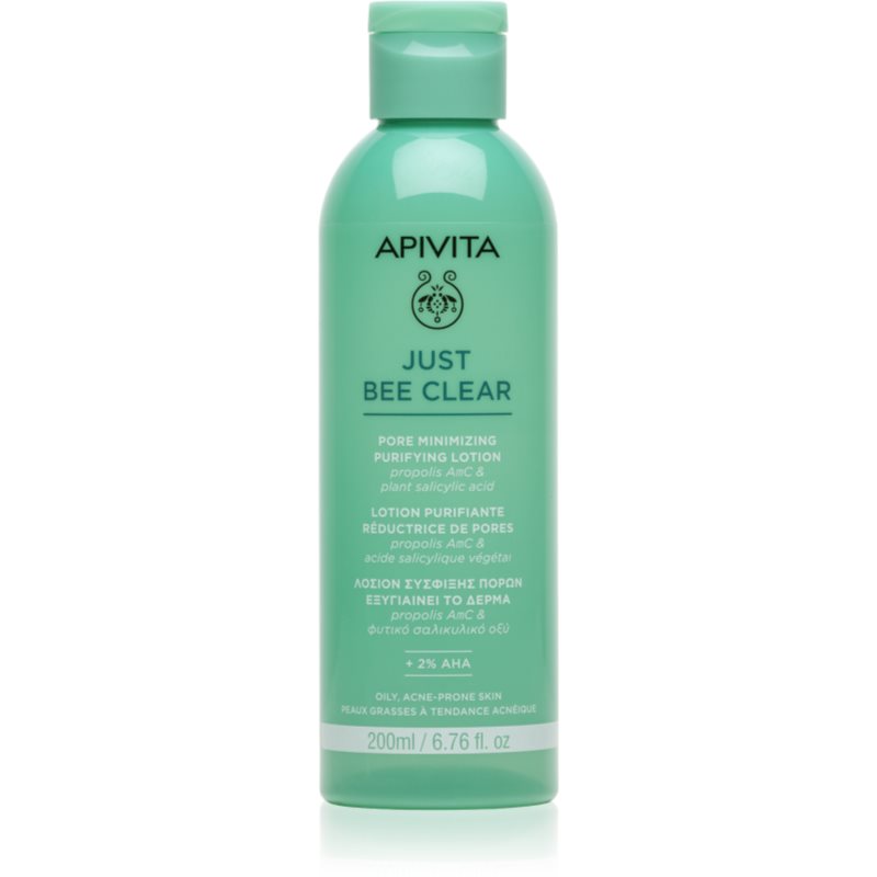 Apivita Just Bee Clear Pore Minimizing Lotion Îngrijire pentru pori dilatati si puncte negre 200x1 ml