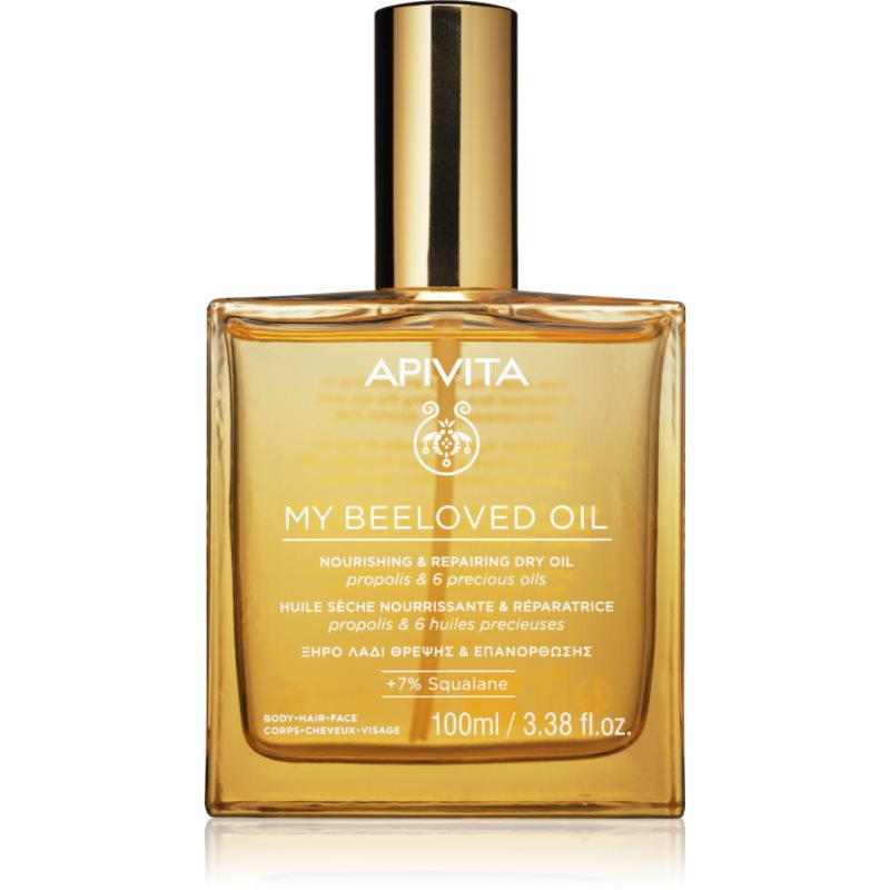Apivita My Beeloved Oil ulei hranitor uscat pentru față, corp și păr 100 ml Apivita My Beeloved Oil ulei hranitor uscat pentru față, corp și păr 100 ml