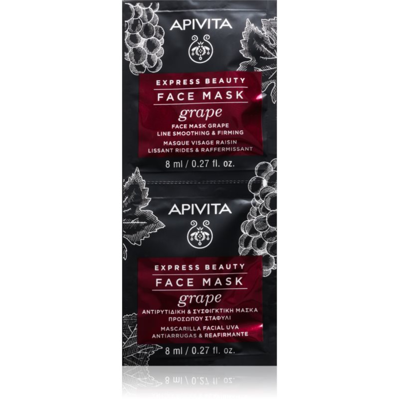 Apivita Express Beauty Grape masca faciala pentru fermitate 2x8 ml