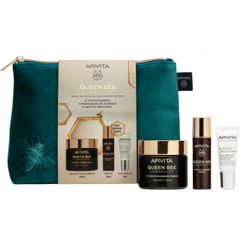Apivita Queen Bee Longevity set cadou de Crăciun pentru un efect anti-rid complet