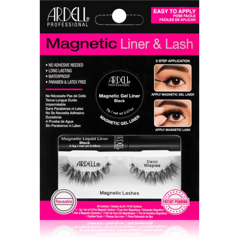 Ardell Magnetic Liner & Lash gene magnetice Demi Wispies(pentru gene) tip