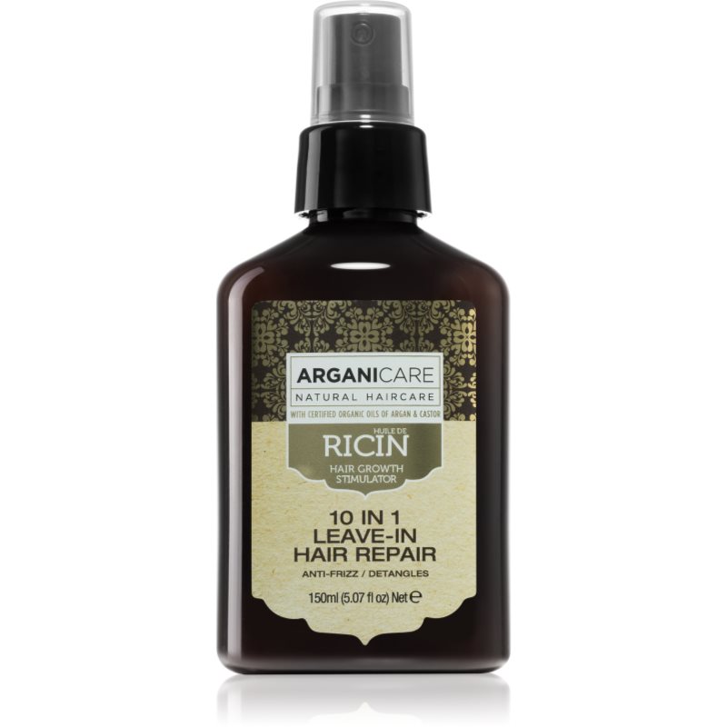 Arganicare Ricin 10 In 1 Leave-In Hair Repair Tratament pentru par 10 in 1 pentru hranire si stralucire 150 ml