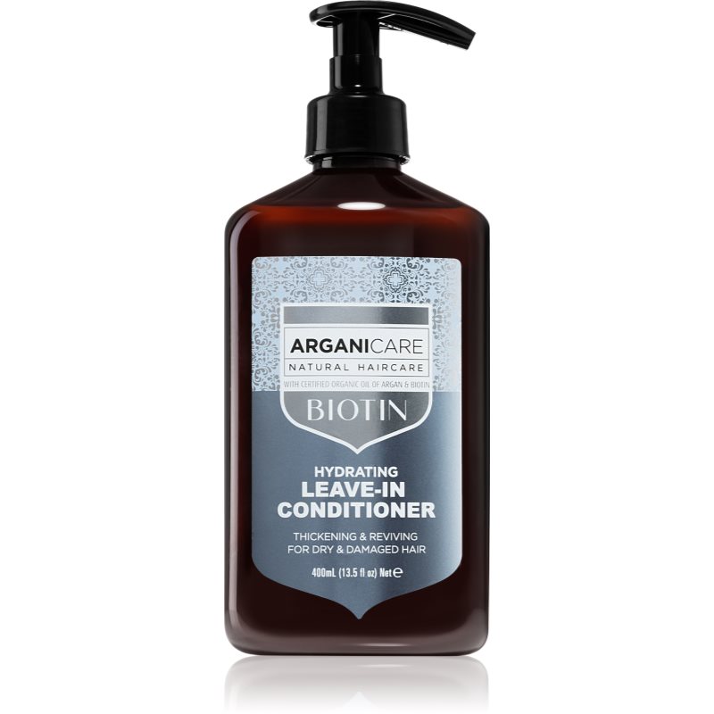 Arganicare Biotin Leave-In Conditioner balsam (nu necesita clatire) pentru păr uscat și deteriorat