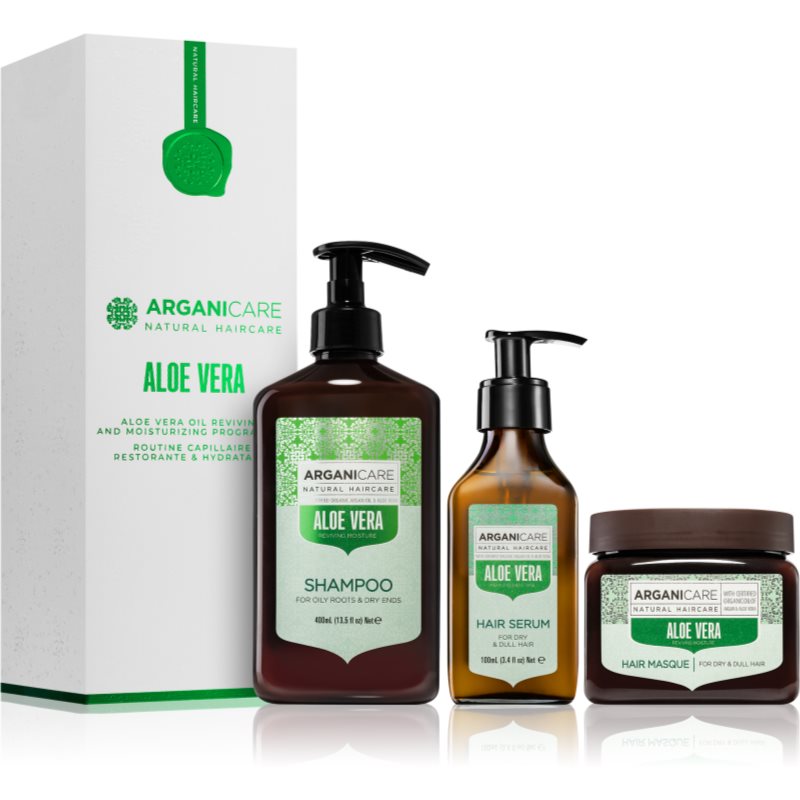 Arganicare Aloe vera Oil Reviving and Moisturizing Program Set set cadou(cu efect de hidratare)