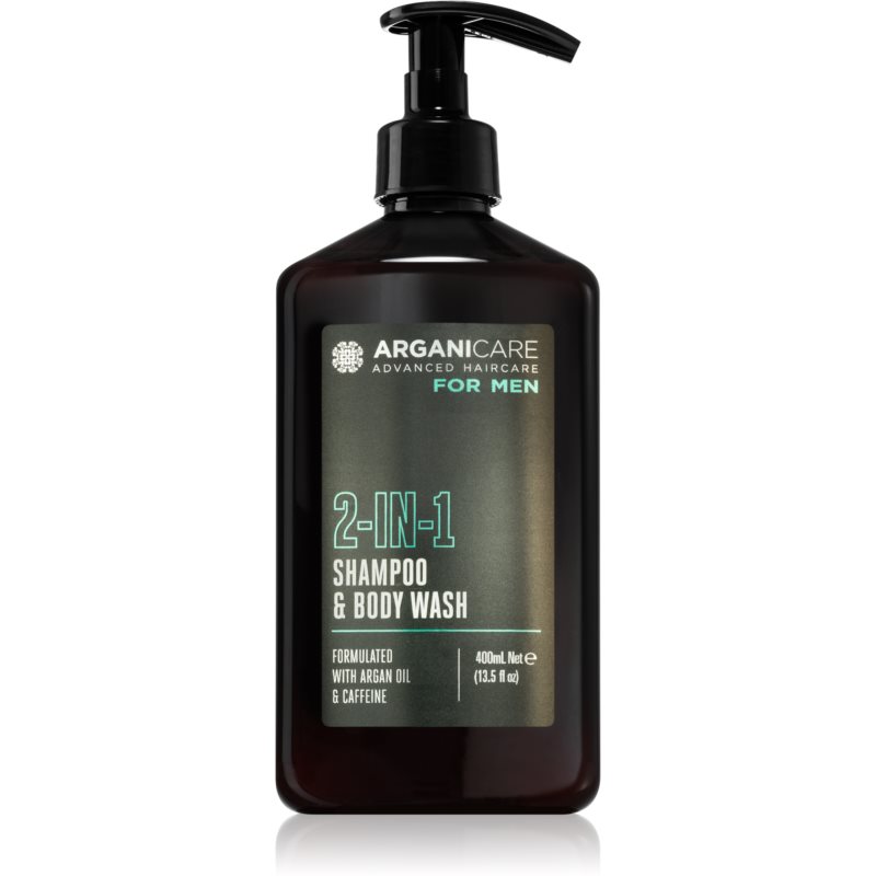 Arganicare For Men 2-In-1 Shampoo & Body Wash 2 in 1 gel de dus si sampon pentru barbati 400 ml