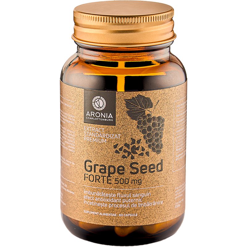 Aronia Charlotteburg Grape Seed Forte antioxidant natural 60 caps.