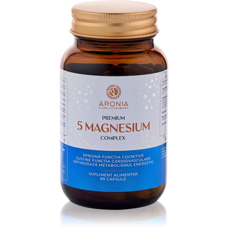 Aronia Charlotteburg Premium Aronia 5 Magnesium Complex favorizează funcționarea normală a organismului 90 caps.