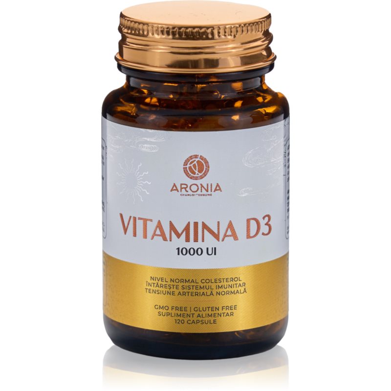 Aronia Charlotteburg Vitamina D3 1000 UI capsule pentru întărirea maximă a imunității 120 caps.