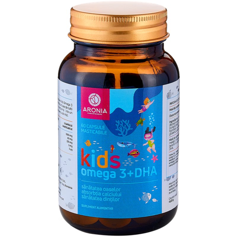 Aronia Charlotteburg Kids Omega 3 + DHA capsule cu acizi grași esențiali pentru copii 60 caps.