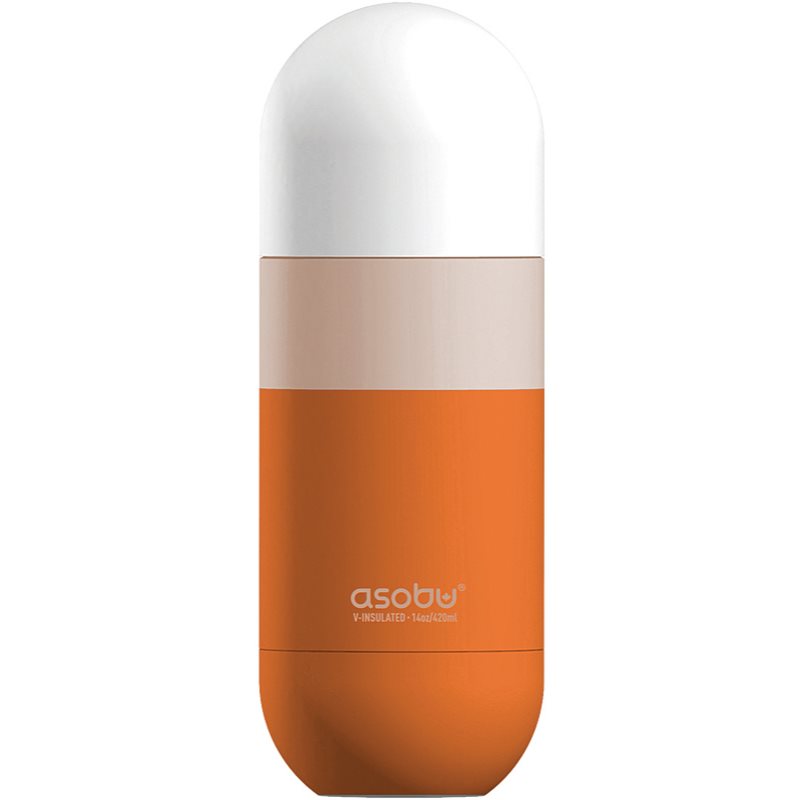 Asobu Orb sticlă termos culoare Pastel Orange 420 ml