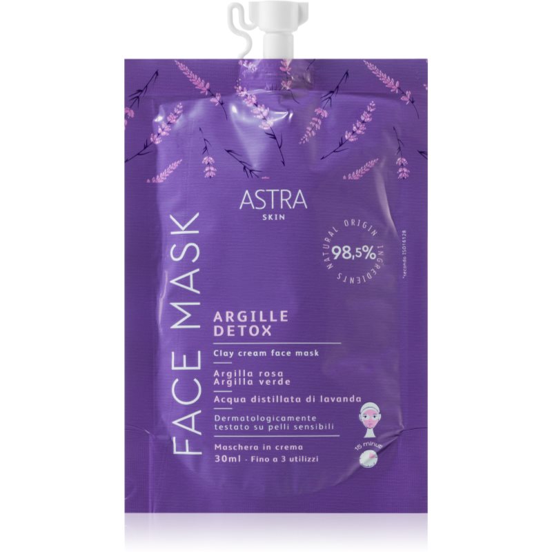 Astra Make-up Skin mască cu argilă cu efect detoxifiant 30 ml