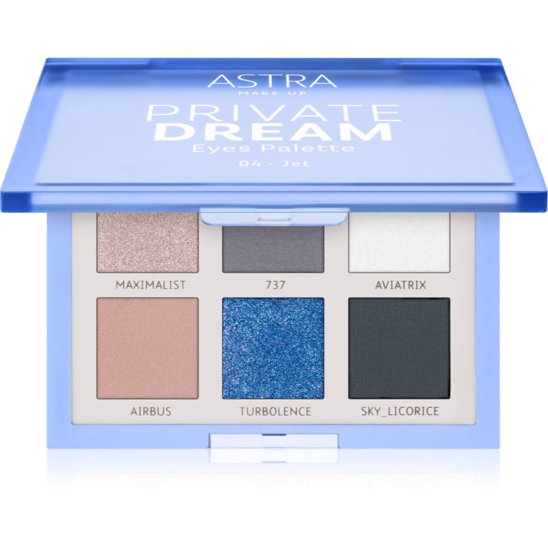 Astra Make-up Private Dream Palette paletă cu farduri de ochi culoare 04 - Jet 1 buc