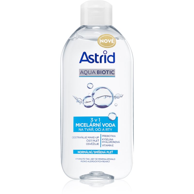 Astrid Aqua Biotic apă micelară 3 în 1 pentru piele normală și mixtă 400 ml