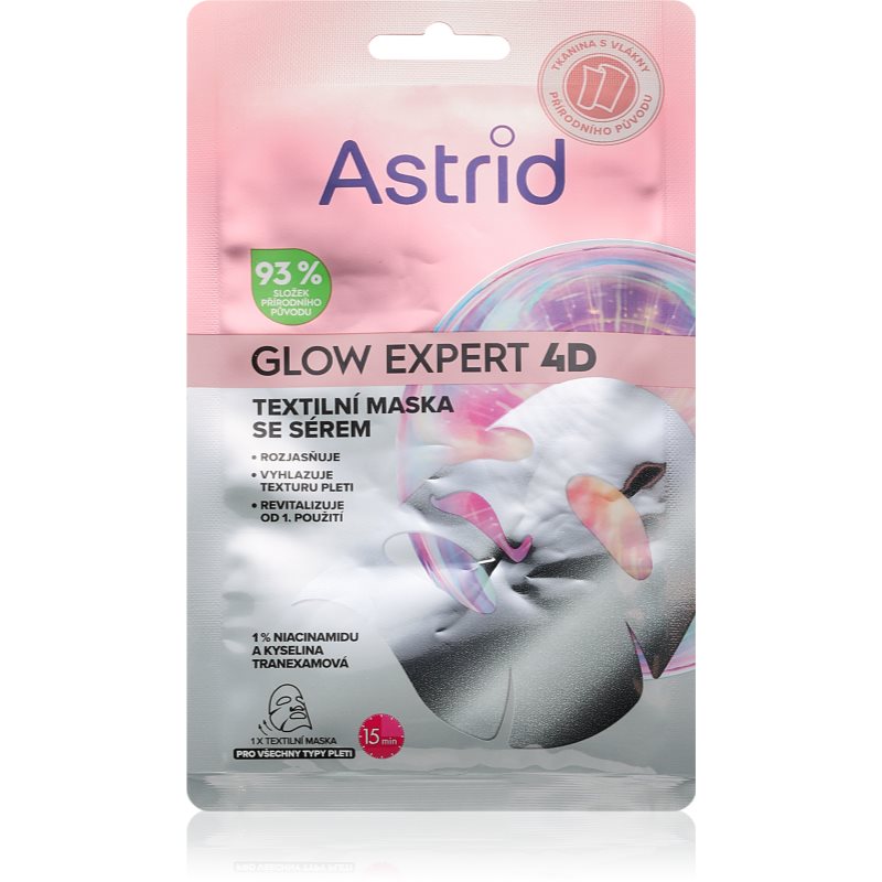 Astrid Glow Expert masca pentru celule pentru strălucirea și netezirea pielii 1 buc