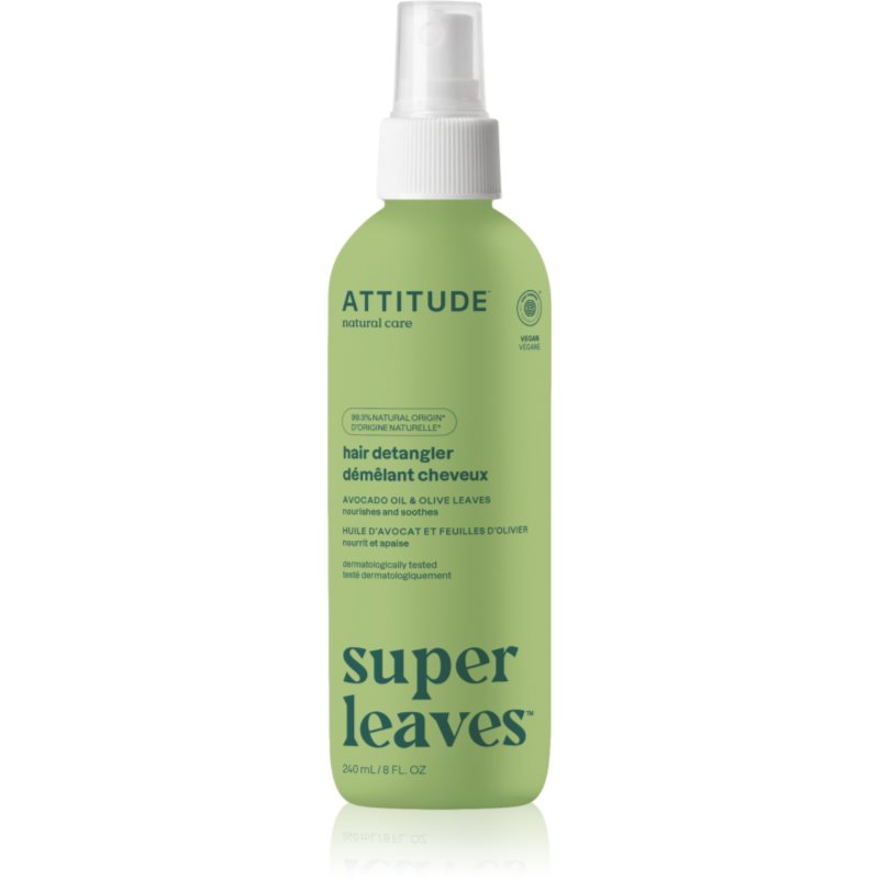Attitude Super Leaves Avocado Oil & Olive Leaves spray pentru par usor de pieptanat pentru par normal spre uscat 240 ml
