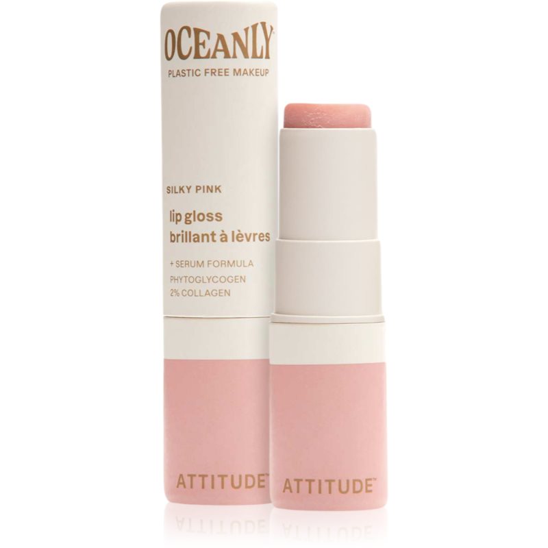 Attitude Oceanly Plastic Free Makeup lip gloss cu efect de hidratare culoare Silky Pink 3.4 g Attitude Oceanly Plastic Free Makeup lip gloss cu efect de hidratare culoare Silky Pink 3.4 g