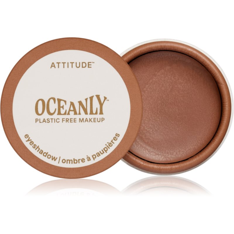Attitude Oceanly Plastic Free Makeup fard de pleoape cremos cu efect matifiant culoare Brown Sugar 5 ml