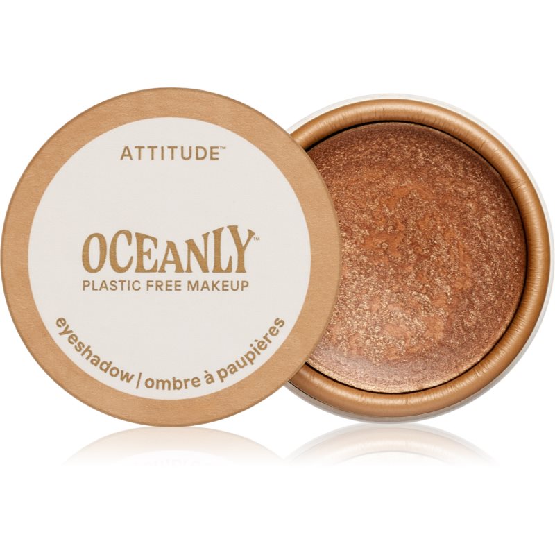 Attitude Oceanly Plastic Free Makeup fard de pleoape cremos cu particule stralucitoare culoare Happy Hour 5 ml